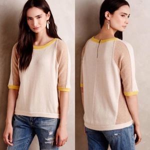 Anthropologie Colorpatch Cashmere Blend Sweater M